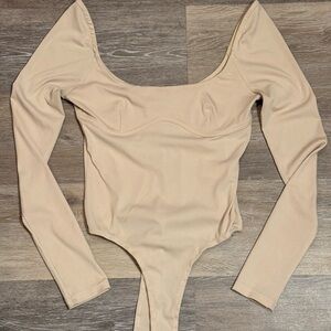 Kittenish Cream Long Sleeve Top